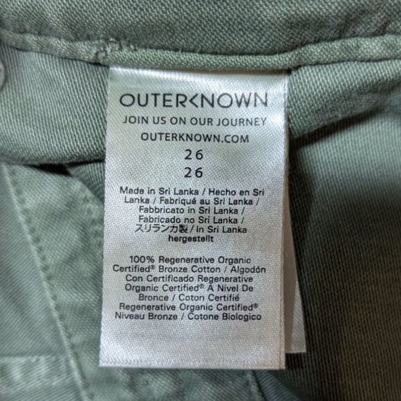 Outerknown Westbound Utility Shorts Organic Cotton Womens Size 26 Green - Picture 5 of 10